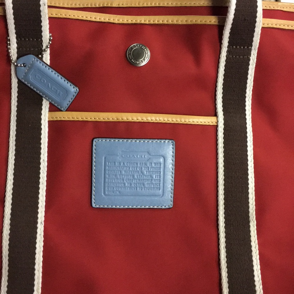 Gently Used Red Coach Weekend Bag